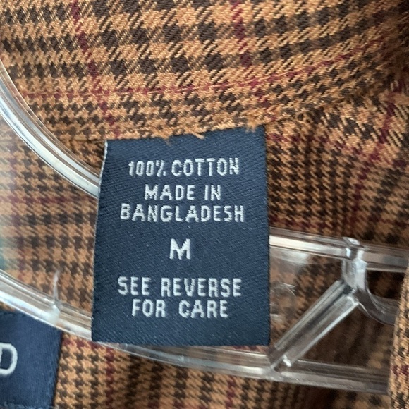IZOD Flannel Shirt Long Sleeve Stretch Button - Picture 4 of 6